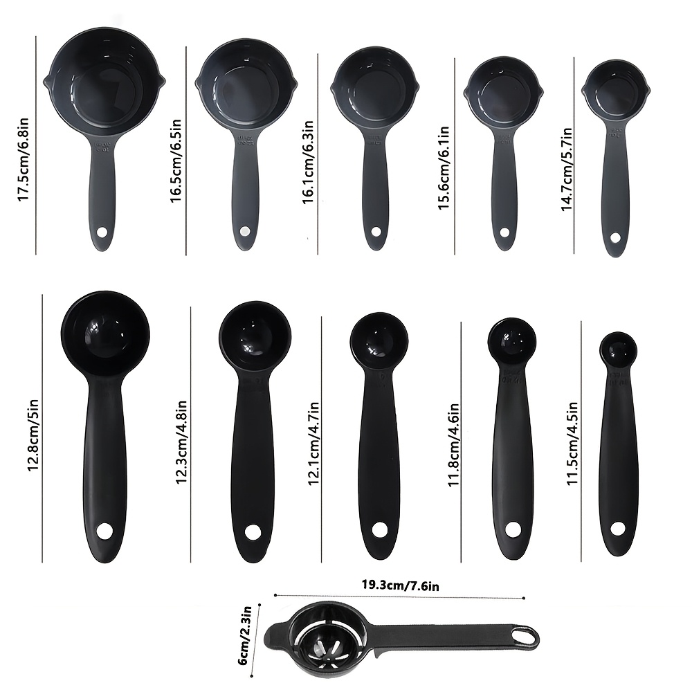 11pcs Plastic Measuring Cups&E - Egg Separator Tool recension och pris