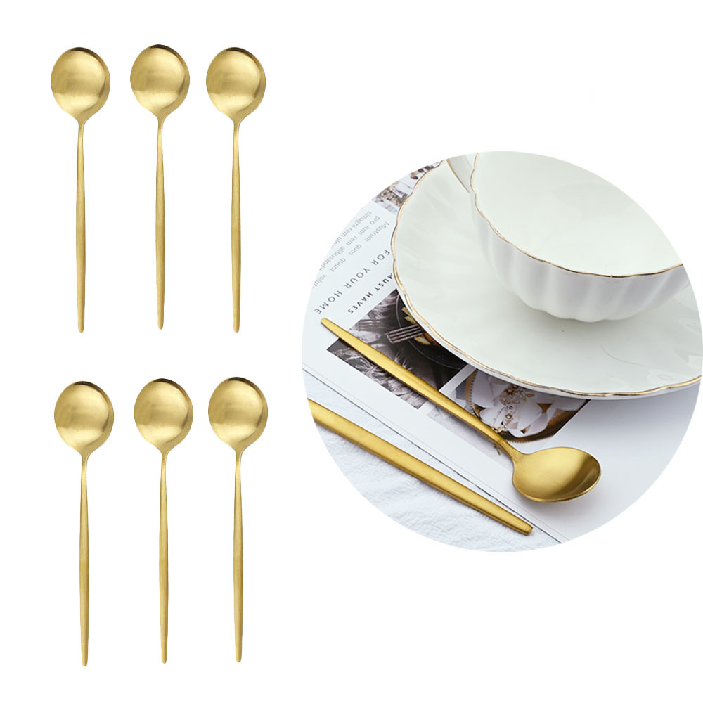 6Pcs Matte Stainless Steel Tea - Kitchen Gadgets Gold recension och pris