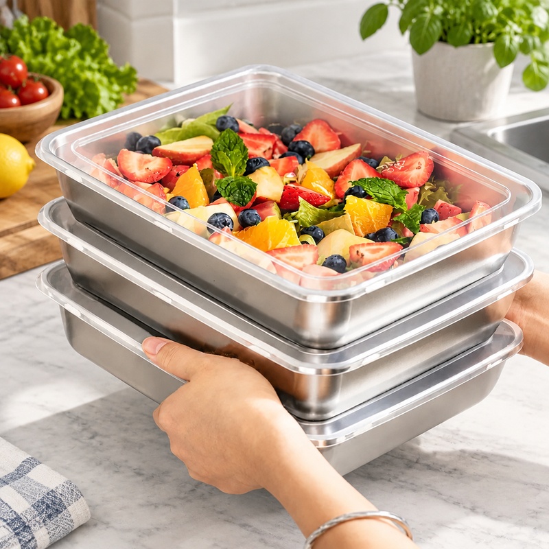 3-Piece Stainless Steel Food S - Kitchen Gadgets Organizer recension och pris