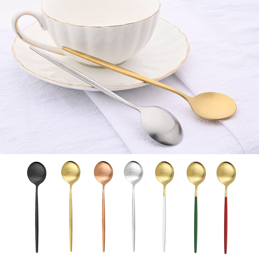 6Pcs Small Matte Spoon Tea Cof - Kitchen Gadgets Gold recension och pris
